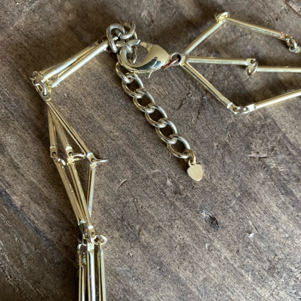 Multi-Layer Grey Stone Necklace - image 3